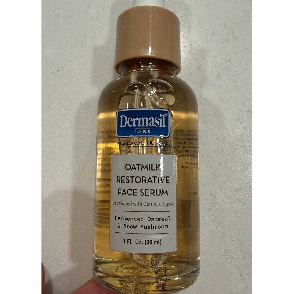 Dermasil Oatmilk Restorative Face Serum Fermented Oatmeal Snow Mushroom 1 Oz New